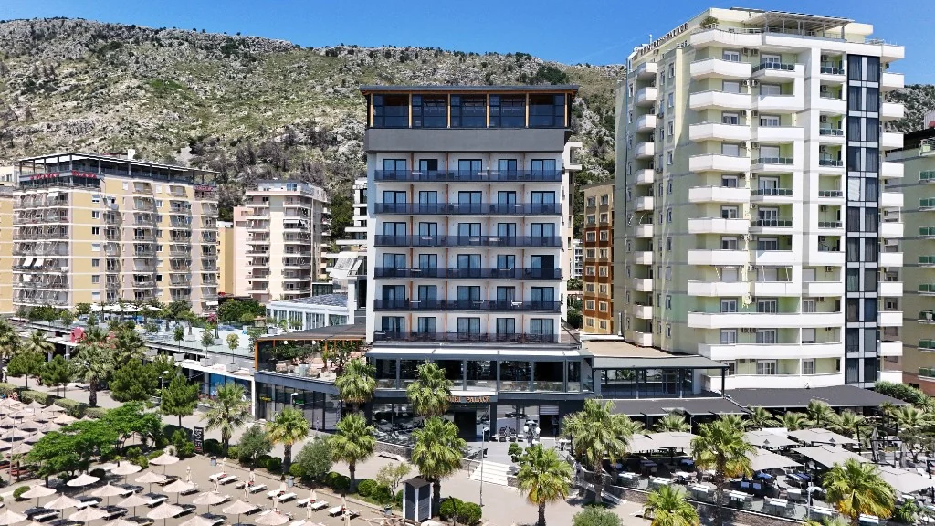 Ermiri Palace aerial view on Shengjin Beach
